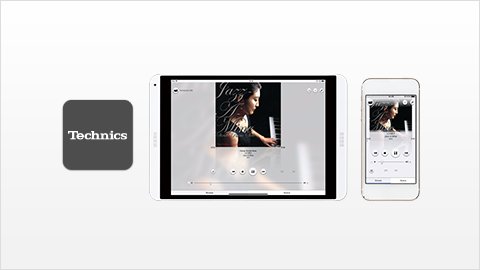 タブレット/スマートフォン用アプリ「Technics Audio Center」イメージ画像
