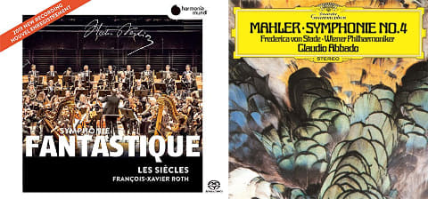 ロト&レ・シエクルによるベルリオーズ《幻想交響曲》と、マーラーの交響曲第4番のCDジャケット